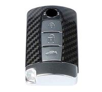 Vuzmode Fibre de carbone, for Smart, étui for clé à distance, housse protection for, for NISSAN, R35 GTR G-TR 370Z 350Z Porte-clés de télécommande de voiture(Silver end)