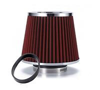 Vuzmode Filtre à air de voiture 2,5/2,75/3 pouces Filtres reniflard performance Admission d'air froid universel Haut débit 65 mm 70 76 Filtre à air pour voiture(70MM RED)