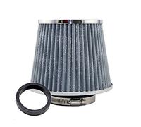 Vuzmode Filtre à air de voiture 2,5/2,75/3 pouces Filtres reniflard performance Admission d'air froid universel Haut débit 65 mm 70 76 Filtre à air pour voiture(65MM SILVER)