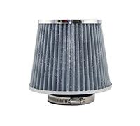 Vuzmode Filtre à air de voiture 2,5/2,75/3 pouces Filtres reniflard performance Admission d'air froid universel Haut débit 65 mm 70 76 Filtre à air pour voiture(76MM SILVER)
