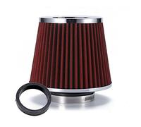 Vuzmode Filtre à air de voiture 2,5/2,75/3 pouces Filtres reniflard performance Admission d'air froid universel Haut débit 65 mm 70 76 Filtre à air pour voiture(65MM RED)