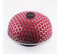 Vuzmode Filtre à air universel à flux rond for voiture, système d'admission d'air de type nid d'abeille, filtre à air à tête de champignon Filtre à air d'habitacle(Red 70mm)