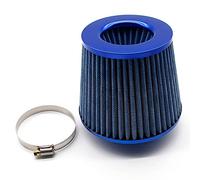 Vuzmode Filtre à air universel for voiture 3/4 pouces, admission d'air froid, haut débit 65 mm 76 mm 100 mm, filtres de reniflard de performance Filtre à air d'habitacle(Blue 76MM)