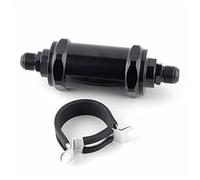 Vuzmode Filtre à carburant en ligne NOIR AN6 8 10 E85 éthanol avec élément acier inoxydable de 100 microns et filtre FF07 Filtre à air pour voiture(AN6)