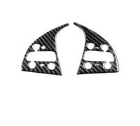 Vuzmode for Cadillac, ATS 2013-2019 Berline Accessoires Voiture Fibre De Carbone Intérieur Volant Bouton Panneau Garniture Autocollant Décoration Autocollant pour Volant