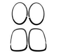 Vuzmode For F55 F56 F57 2014-2021 Cadre de feu arrière de police Garniture de phare Bague de garniture de lunette Entourage Couverture Anneau décoratif pour phare avant de voiture(Glossy Black 1 Pair)
