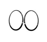 Vuzmode For F55 F56 F57 2014-2021 Cadre de feu arrière de police Garniture de phare Bague de garniture de lunette Entourage Couverture Anneau décoratif pour phare avant de voiture(Glossy Black Front)