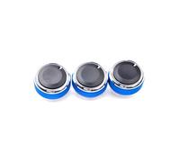Vuzmode For Ford, for Focus, 2 MK2 3 MK3 berline à hayon, for Mondeo, 3 pièces/ensemble bouton de commande de chaleur de climatisation de voiture bouton AC Bouton de climatisation(Blue)