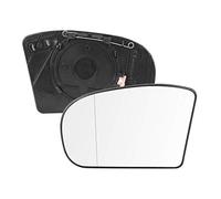 Vuzmode For Mercedes-Benz, C230 paire gauche droite miroir verre chauffé avec plaque de support rétroviseur latéral 2001-2007 Verre de remplacement de rétroviseur latéral de voiture(1pcs left side)