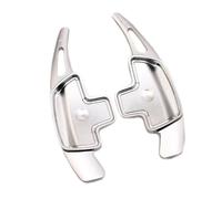 Vuzmode for Mercedes-Benz, for ABCE GLE Classe W176 W205 W246 C117 W218 Extension de levier vitesse volant voiture en aluminium 2 pièces Palettes de changement de vitesse pour voiture(BLACK Silver)