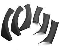 Vuzmode for, série 3 E90 E91 318 320 325 LHD Panneau de Porte Style Voiture poignée Maintien Couvre Garniture Protection d'accoudoir Couvercle de poignée de Porte intérieure automatiq(Schwarz)