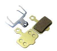 Vuzmode for Shimano, for SRAM, for AVID Elixir VTT VTT Céramique Organique Carbone Zoom Frein, 4 Paires de Plaquettes de Frein à Disque de Vélo Frittées en Résine Plaquettes de Frein pour vélo(Gold)