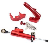 Vuzmode For VSETT, 10+ Scooter électrique nouveau stabilisateur de direction en Fiber carbone Kit support montage d'amortisseur noir et rouge Amortisseur de direction de scooter électrique(BLACK E)