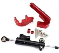 Vuzmode For VSETT, 10+ Scooter électrique nouveau stabilisateur de direction en Fiber carbone Kit support montage d'amortisseur noir et rouge Amortisseur de direction de scooter électrique(BLACK H)