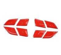 Vuzmode for, X1 F48 X2 F39 2020-2022 Voiture Style Volant Bouton Interrupteur Décoration Couverture Autocollant Garniture Auto Intérieur Accessoires Autocollant pour Volant(Rot)