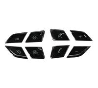 Vuzmode for, X1 F48 X2 F39 2020-2022 Voiture Style Volant Bouton Interrupteur Décoration Couverture Autocollant Garniture Auto Intérieur Accessoires Autocollant pour Volant(Schwarz)
