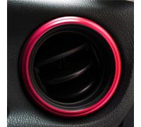 Vuzmode Garniture décorative circulaire en aluminium for sortie de climatisation de voiture, for Subaru, for BRZ, for Toyota, for GT86 2013-2018 Accessoire pour grille d'aération de voiture(Rot)