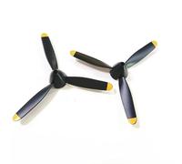 Vuzmode Hélice à 3 pales for Volantex RC, 2 pièces for 761-11 BF109, 761-12 Spitfire 761-13 P40 400mm 761-15, for Avion RC Zero, 400mm Hélices de Remplacement(P7611204 w Spinner)