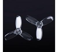 Vuzmode Hélice PC à 3 pales 1,9x4x3, 4 Paires, for Drones canalisés FPV Racing Freestyle 2 Pouces Cinewhoop, Trous Drone 9 Pouces à hélice bipale(8Pairs Clear)