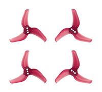 Vuzmode Hélice PC à 3 pales 2,5x4x3, 4 Paires, for Drones canalisés RC FPV Racing, Cure-Dents de .5 Pouces Drone 9 Pouces à hélice bipale(4Pairs Red)