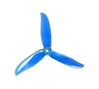 Vuzmode Hélice PC à 3 pales 5x5x3, 4 Paires, for Drone RC FPV Racing Freestyle 5 Pouces 4s 6S Drone 9 Pouces à hélice bipale(4Pairs Blue)