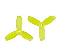Vuzmode Hélice PC à 3 pales Trou carré 1,9 x 4, for Drones canalisés FPV Racing Freestyle 2 Pouces Cinewhoop Drone 9 Pouces à hélice bipale(4Pairs Yellow)