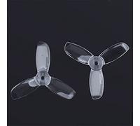 Vuzmode Hélice PC à 3 pales Trou carré 1,9 x 4, for Drones canalisés FPV Racing Freestyle 2 Pouces Cinewhoop Drone 9 Pouces à hélice bipale(8Pairs Clear)