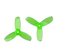 Vuzmode Hélice PC à 3 pales Trou carré 1,9 x 4, for Drones canalisés FPV Racing Freestyle 2 Pouces Cinewhoop Drone 9 Pouces à hélice bipale(4Pairs Green)