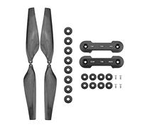 Vuzmode Hélice Pliante à Palette en Nylon et Fiber de Carbone CW/CCW, avec Pince, Accessoires Drone for Plantes agricoles, for DJI T30, 3820 Drone 9 Pouces à hélice bipale(Black 1 Pair Set)
