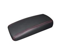 Vuzmode Housse d'accoudoir de voiture en tissu for Hyundai, Tucson (2014, 2015, 2016, 2017), protection console centrale, accessoires d'intérieur Housse pour accoudoir de voiture(Black-red-leather)