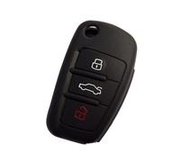 Vuzmode Housse de clé de Voiture en Silicone Pliable et Rabattable for, a1 a3 a4 a5 a6 a7 a8 r8 TT s5 s6 s7 s8 Sq5 q5 q7 Rs5 Étui pour clé de Voiture(Schwarz)