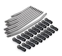 Vuzmode Jeu de maillons métalliques 313mm/324mm, biellette de Direction avec Kit d'extrémité en Nylon, for Axial, for Voiture sur chenilles SCX10 SCX10II 90046 1/10 RC Rc(313mm)