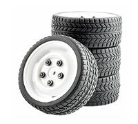Vuzmode Jeu de Roues Grip Tires, for HSP, for HPI, Jante RC for Voiture Tout-Terrain 1/10 1:10 51-6088 Voiture Miniature Tout-Terrain avec Roues en caout(Rim51W-6088)