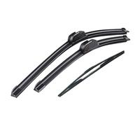 Vuzmode Kit de balais d'essuie-Glace Avant et arrière, for, Outlander MK2 2007-2012, Pare-Brise 24"+21"+12" Balai d'essuie-Glace arrière(Black Left Hand Drive)