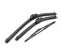 Vuzmode Kit de balais d'essuie-Glace Avant et arrière, for Toyota, Highlander Kluger XU20 2000-2007, Pare-Brise 22", 19", 12" Balai d'essuie-Glace arrière(Black Left Hand Drive)