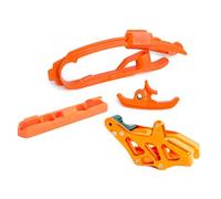 Vuzmode Kit de curseur chaîne bras oscillant Motocross, Guide protection CNC, collier serrage tuyau frein, for KTM, 125-450 200 250 XC SX SXF 2012-2020 Collier de serrage pour durite de moto(One set)