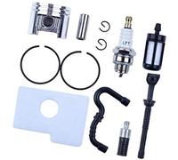 Vuzmode Kit de segments de piston 38 mm avec filtre à air, carburant et huile, for tronçonneuse STIHL 018 MS180 MS 180, pièces de rechange for bougies d'allumage Segment de piston