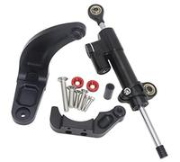 Vuzmode Kit de Support d'amortisseur stabilisation direction réglable for scooter électrique Dualtron, Thunder, 3 DT3, accessoires supérieurs Amortisseur de direction de scooter électrique(BLACK C)