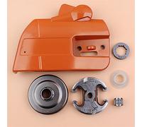 Vuzmode Kit d'engrenage à vis sans fin de roulement tambour d'embrayage couvercle pignon frein, for Husqvarna, pièces rechange tronçonneuse 340 345 350 Kit d'embrayage pour tondeuse à gazon