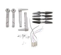 Vuzmode Kit d'engrenages de pales d'hélice bras, moteurs, for pièces rechange for drone S70 S70pro Rc Quadcopter Bras de fixation pour moteur quad(Light Grey)