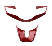 Vuzmode Lot de 2 Autocollants décoration for Panneau Volant Voiture en ABS, for Kia, Forte Cerato K3 Sportage 2019-2022, Accessoires Autocollant pour Volant(Rot)