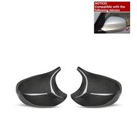 Vuzmode Lot de 2 coques rétroviseurs for BMW Série 1 et 3 E90, E91, E92, E93, E80, E81, E87, E88 Capuchon de protection d'aile de voiture(Late-carbon Fiber)