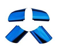 Vuzmode Lot de 4 Autocollants décoratifs en Acier Inoxydable for Volant Voiture, for Ford, for Focus, 2 MK2 2005-2011, Accessoires Autocollant pour Volant(Blue)