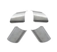 Vuzmode Lot de 4 Autocollants décoratifs en Acier Inoxydable for Volant Voiture, for Ford, for Focus, 2 MK2 2005-2011, Accessoires Autocollant pour Volant(Silver)
