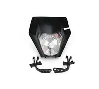Vuzmode Phare avant de moto EXC XCF SX SXF XC SMR CR YZF Supermoto 125 150 250 350 450 530 Témoin lumineux moto(Black headlight)
