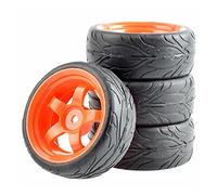 Vuzmode Pneus de course plats, jante roue, for HSP, for HPI, voiture tout-terrain RC 1:10 6030-6084 Voiture miniature tout-terrain avec roues en caout(6030R-6084)