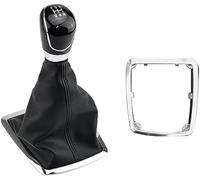 Vuzmode Pommeau de Levier de Vitesse, 5/6 Vitesses MT, Soufflet de Levier de Vitesses, for Ford, Focus, 2, Mondeo, MK2 2004-2011 (Taille: Noir, 5 Vitesses A) Pommeau de Levier de Vitesse