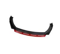 Vuzmode Protecteur 3 pièces en Fiber de Carbone/Noir/Rouge, séparateur Pare-Chocs Avant Voiture, becquet diffuseur Style Sportif, for Peugeot Séparateur Avant(Black Black and Red)