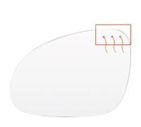 Vuzmode Rétroviseur extérieur chauffant for VW, 5, Jetta, B6 2006-2009, côté gauche/droite, verre transparent avec plaque Verre de rétroviseur(-right)