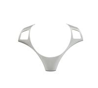 Vuzmode Style de Voiture, for, Série 1 3 E87 E90 Boutons Volant Automatique en Fibre Carbone Décoration Cadre Couverture Autocollants et décalcomanies Garniture Autocollant pour Volant(Silver)